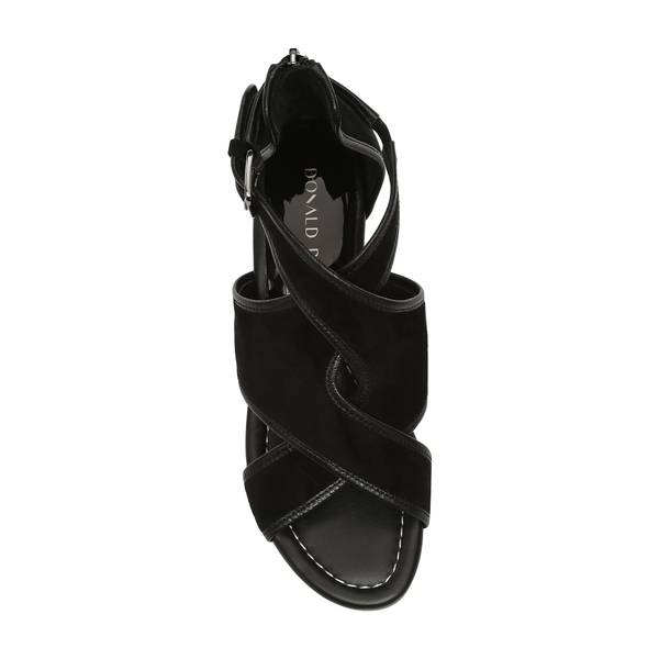 代引不可 ドナルドプリネール レディース サンダル シューズ Vivica Wedge Sandal Black ladosedunet.com