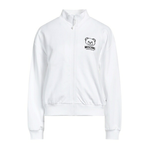 【貨物輸送無料】 モスキーノ レディース パーカー・スウェットシャツ アウター Sweatshirts White