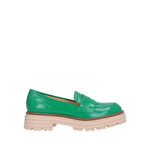 【貨物輸送無料】 ブルグリア レディース スリッポン・ローファー シューズ Loafers Green