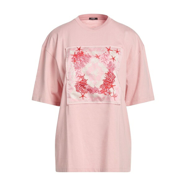 【貨物輸送無料】 ヴェルサーチ レディース ティーシャツ トップス T-shirts Pink