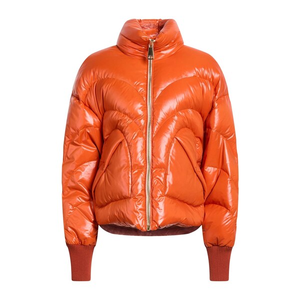 【送料無料】 クリスジョイ レディース ジャケット&ブルゾン アウター Puffers Orange|asty