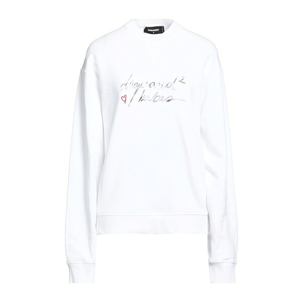 【送料無料】 ディースクエアード レディース パーカー・スウェットシャツ アウター Sweatshirts White｜asty