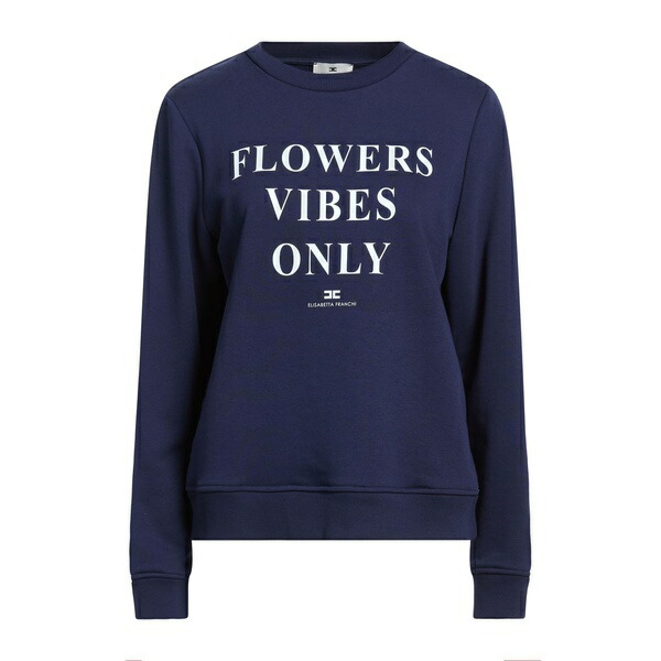 【貨物輸送無料】 エリザベスフランキ レディース パーカー・スウェットシャツ アウター Sweatshirts Blue