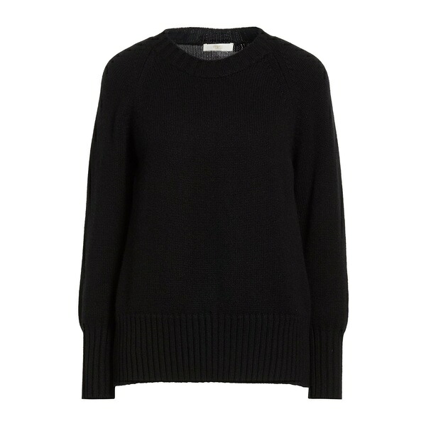 【貨物輸送無料】 フェデーリ レディース 編み物\u0026ティーシャツ アウター Sweaters Black