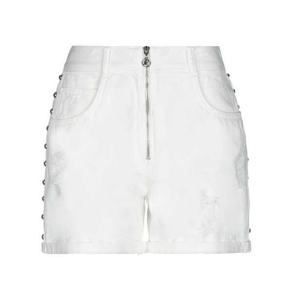 【送料無料】 レリッシュ レディース デニムパンツ ボトムス Denim shorts White｜asty