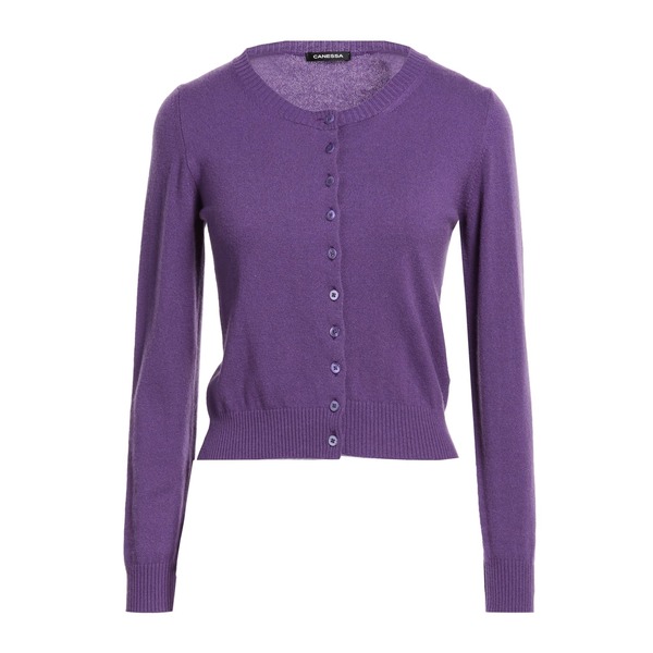 【貨物輸送無料】 カネッサ レディース ジレー アウター Cardigans Purple
