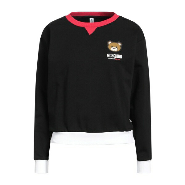 【貨物輸送無料】 モスキーノ レディース パーカー・スウェットシャツ アウター Sweatshirts Black