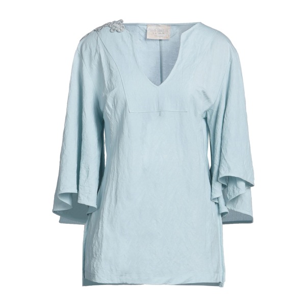 【送料無料】 エリサ カヴァレッティ バイ ダニエラ ダッラヴァッレ レディース Tシャツ トップス Tops Azure|asty