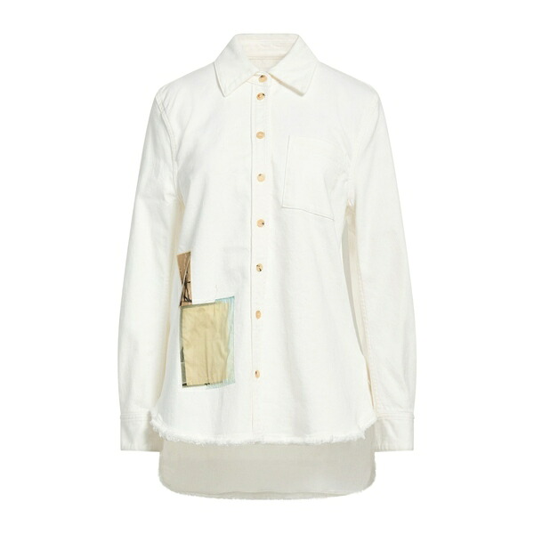 【送料無料】 ランバン レディース シャツ トップス Denim shirts White|asty