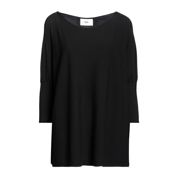 【貨物輸送無料】 ソロトレ レディース 編み物\u0026プルオーバー アウター Sweaters Black