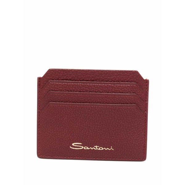サントーニ レディース 紙入れ 付属品 Logo-print wallet Red