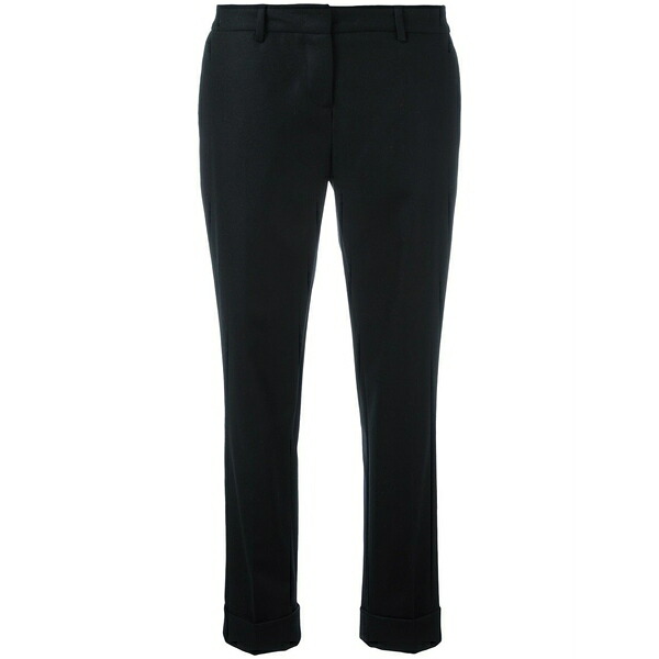 ボリオリ レディース 心地好いズボン下 ボトムス Tailored cropped trousers Black