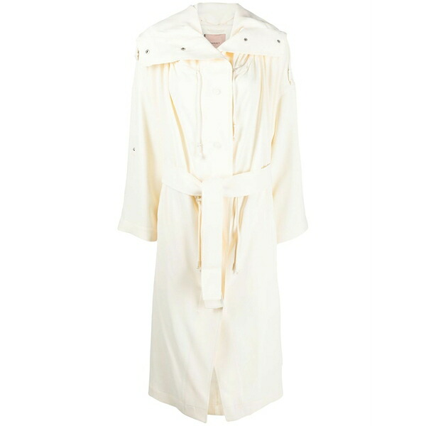 ツインセット レディース コート アウター Drawstring duster coat White｜asty