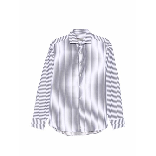 カナーリ メンズ シャツ トップス Striped shirt White|asty