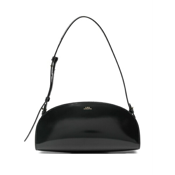 アーペーセー レディース ショルダーバッグ 御徒面子 Small demi-lune shoulder bag Black