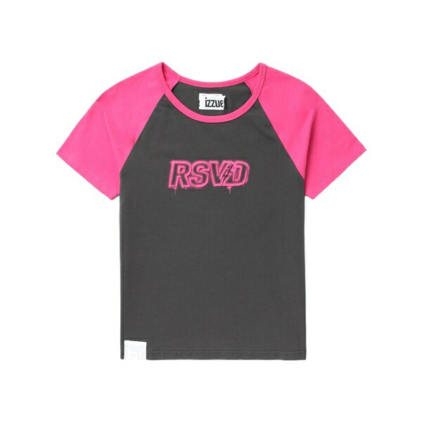 イズエ レディース Tシャツ トップス Logo-print colourblock t-shirt Grey｜asty