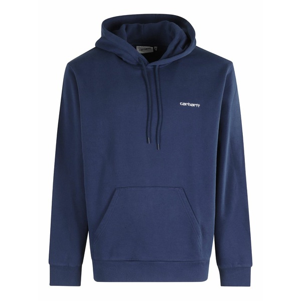 鉄道車両ハート形 メンズ パーカー・スウェットシャツ アウター Logo-detail hooded sweatshirt Blue