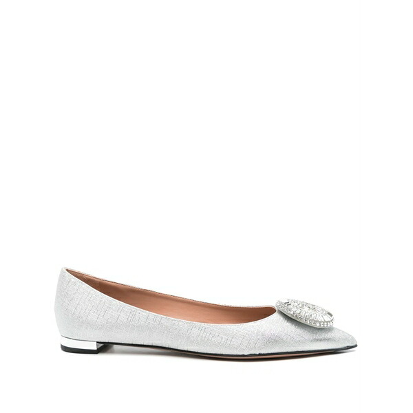 アクアズーラ レディース サンダル シューズ Crystal hoop ballerinas Silver｜asty
