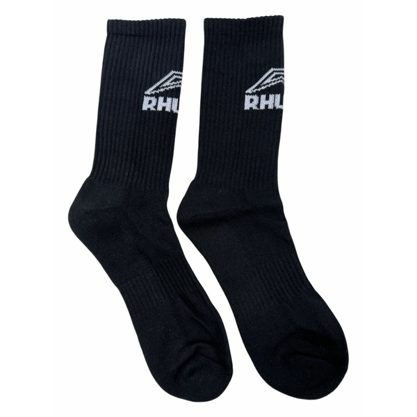 ルード メンズ ソックス アンダー御召しもの Footy logo-intarsia socks Black