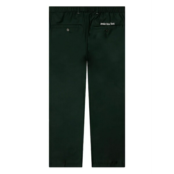 アウェイクニューヨーク メンズ カジュアルパンツ ボトムス Pleat-detail embroidered trousers Green|asty