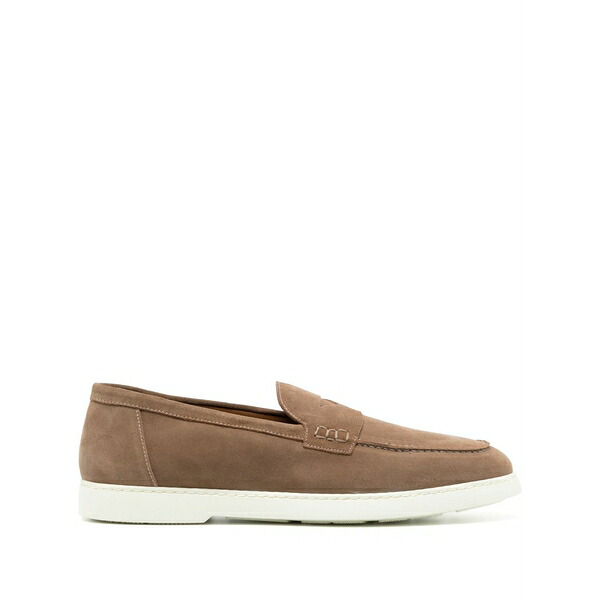 ドンカルズ メンズ スリッポン・ローファー シューズ Penny-slot suede loafers Brown|asty
