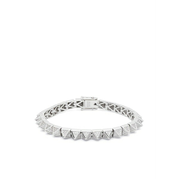 エディーボルゴ メンズ ブレスレット・バングル・アンクレット 付属物 Pav茫漏 pyramid bracelet Silver