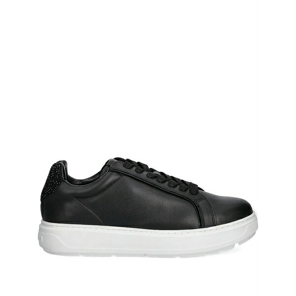 優しいこと モスキーノ レディース スニーカー シューズ Embellished lace-up sneakers Black