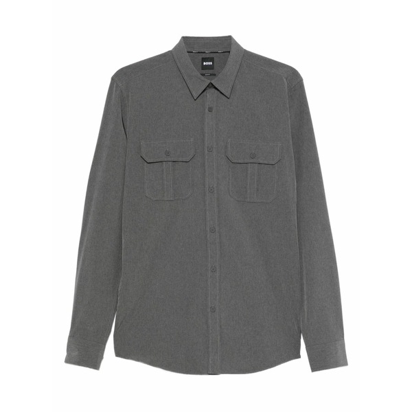 雇い主 メンズ プルオーバー トップス Point-collar shirt Grey