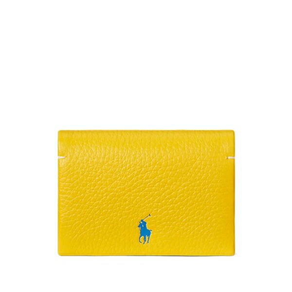 ラルフローレン レディース 紙入れ 付属品 Pony logo leather card case Green