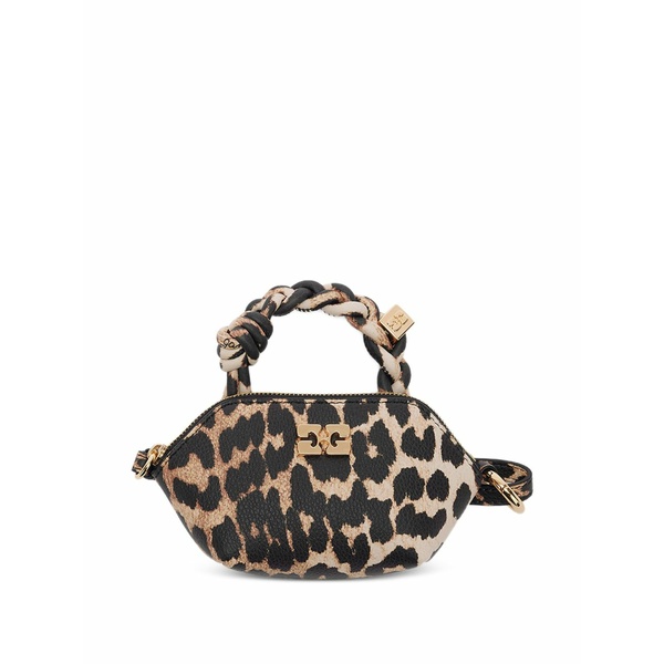 ガニー レディース ハンドバッグ バッグ Nano bou leopard-print mini bag Brown｜asty