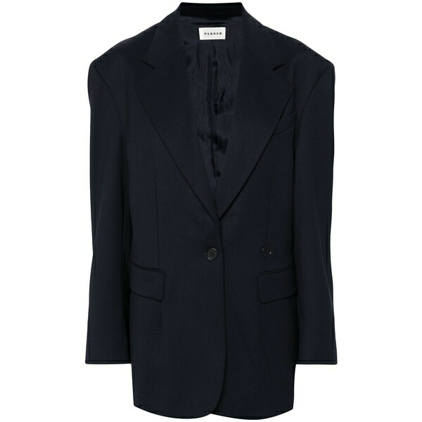 パロッシュ レディース 上衣＆上衣 アウター Single-breasted virgin wool blazer Blue