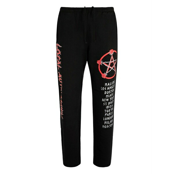 ローカルオーソリティ メンズ カジュアルパンツ ボトムス Graphic-print track pants Black|asty