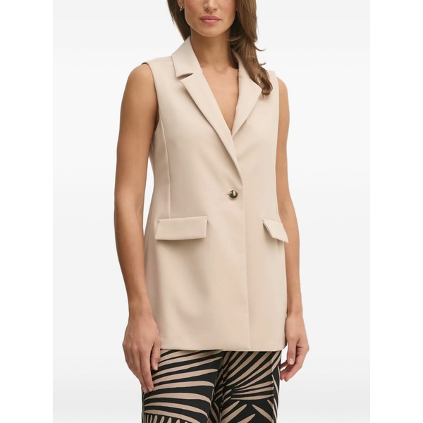 ジョセフリブコフ レディース ジャケット＆ブルゾン アウター Button tab sleeveless top Neutrals｜asty