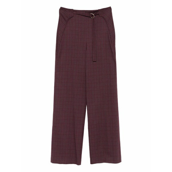 パトリツィア ペペ レディース カジュアルパンツ ボトムス Checked belted trousers Purple