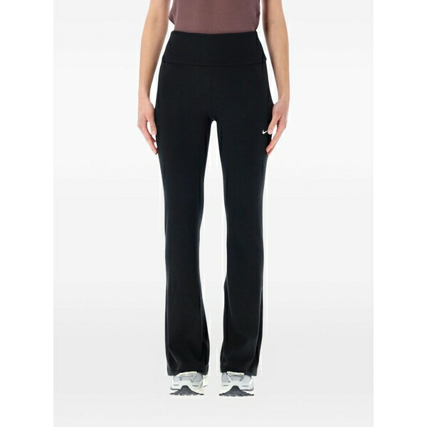 ナイキ レディース カジュアルパンツ ボトムス Logo-detail flared leggings Black