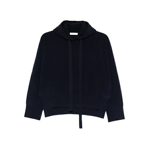 フェデーリ レディース パーカー・スウェットシャツ アウター Drawstring-detail hoodie Blue
