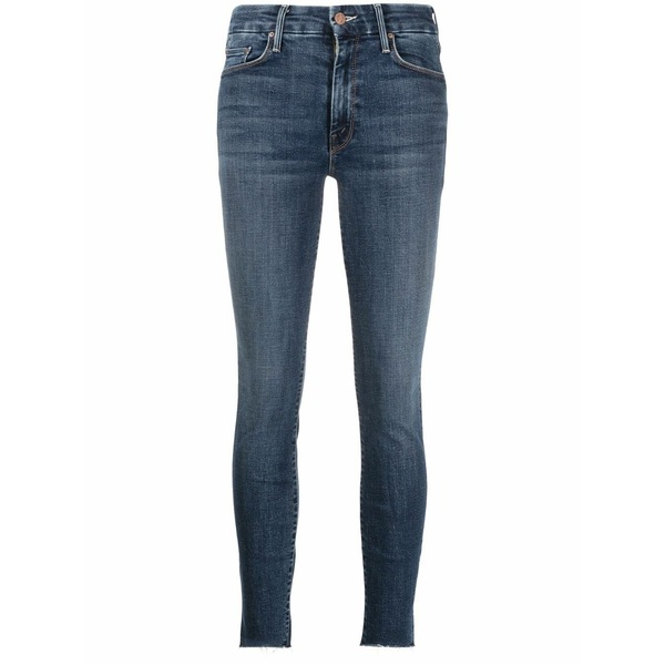 マザー レディース デニムパンツ ボトムス Distressed skinny jeans Blue