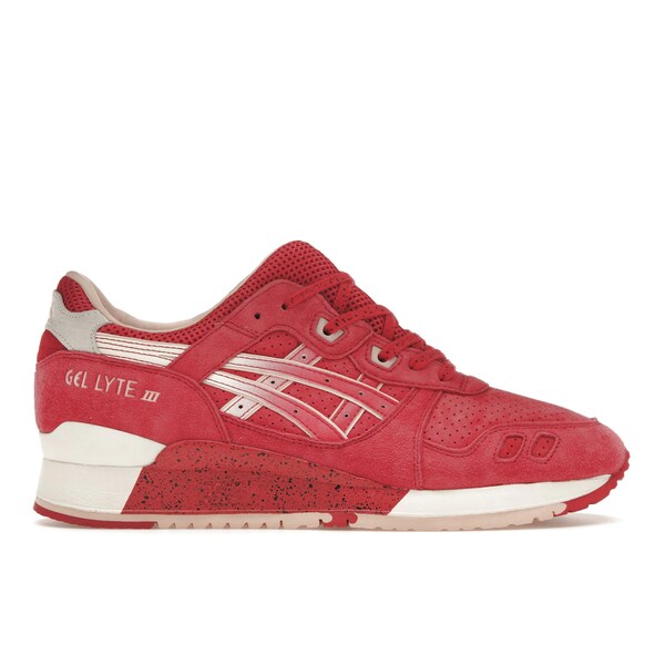 ASICS アシックス メンズ スニーカー  【ASICS Gel-Lyte III Strawberry \u0026 Cream】  大きさ US_7(25.0糎) Red/Cream