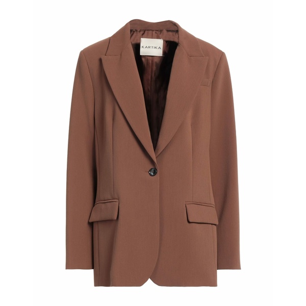 【送料無料】 カルティカ レディース ジャケット＆ブルゾン アウター Blazers Brown