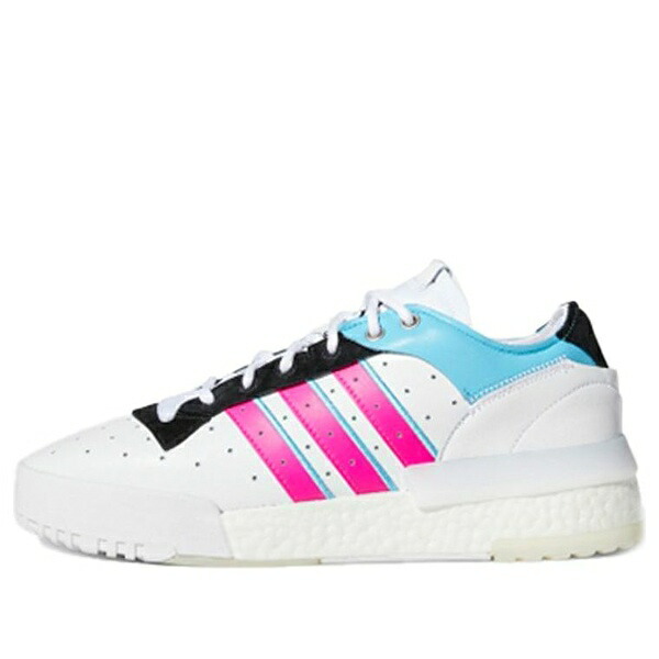 adidas アディダス レディース スニーカー 【(WMNS) adidas Rivalry Rm Low 'White Black Blue' FV4183】 サイズ US_9(26.0cm)|asty