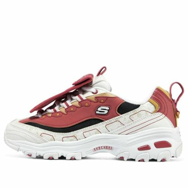 Skechers スケッチャーズ レディース スニーカー  【(WMNS) Skechers D\u0027LITES CNY \u0027White\u0027 800008-WBRD】  大きさ US_7(24.0珊)