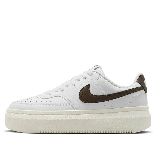 Nike ナイキ レディース スニーカー 【(WMNS) Nike Court Vision Alta 'White Brown' DM0113-103】 サイズ US_9.5(26.5cm)|asty