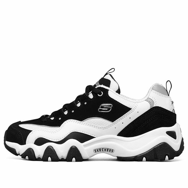 Skechers スケッチャーズ レディース スニーカー  【(WMNS) Skechers D\u0027Lites low Dad Shoes GS Black/White/Grey 12493-BKW】  大きさ US_9.5(26.5珊)