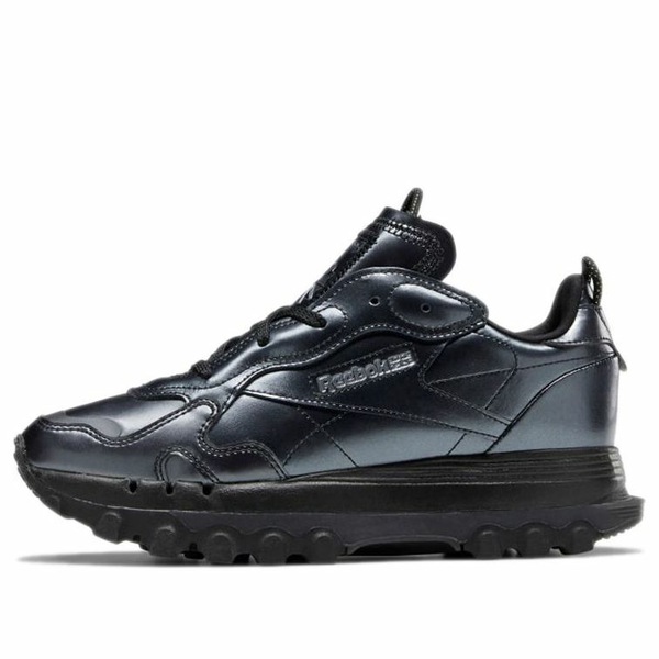 Reebok リーボック レディース スニーカー  【(WMNS) Reebok Cardi B x Classic Leather \u0027Black Dark Silver\u0027 GW2631】  大きさ US_9(26.0珊)