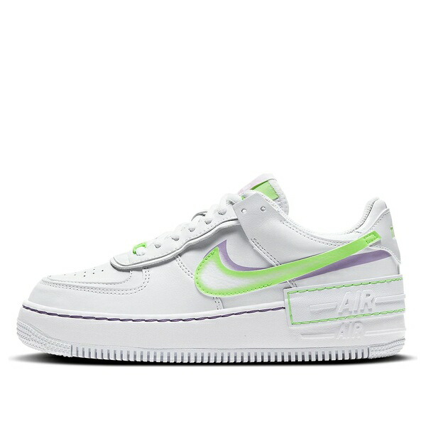 Nike ナイキ レディース スニーカー  【(WMNS) Nike Air Force 1 Shadow \u0027White Electric Green\u0027 DD9684-100】  大きさ US_7(24.0珊)