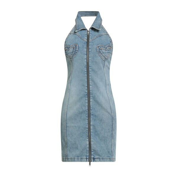 【送料無料】 モスキーノ レディース ワンピース トップス Mini dresses Blue｜asty