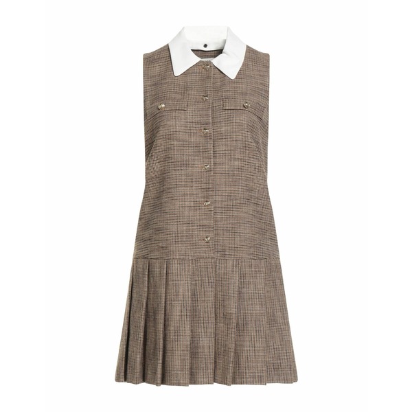 【送料無料】 サンドロ レディース ワンピース トップス Mini dresses Brown