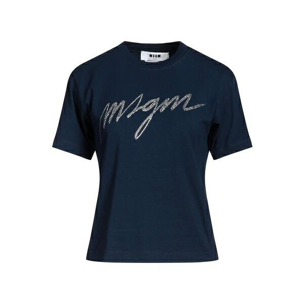 【送料無料】 エムエスジイエム レディース Tシャツ トップス T-shirts Blue
