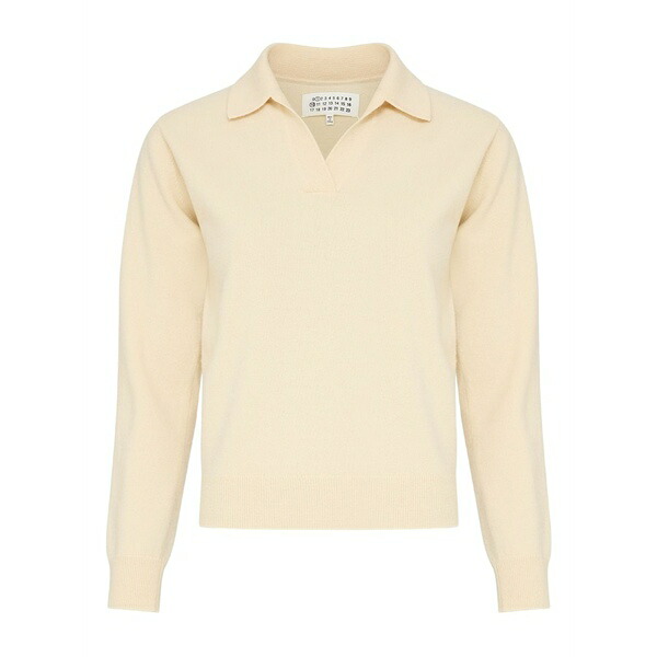 マルタンマルジェラ レディース 編み物\u0026スウェーター アウター Virgin wool polo shirt Neutrals