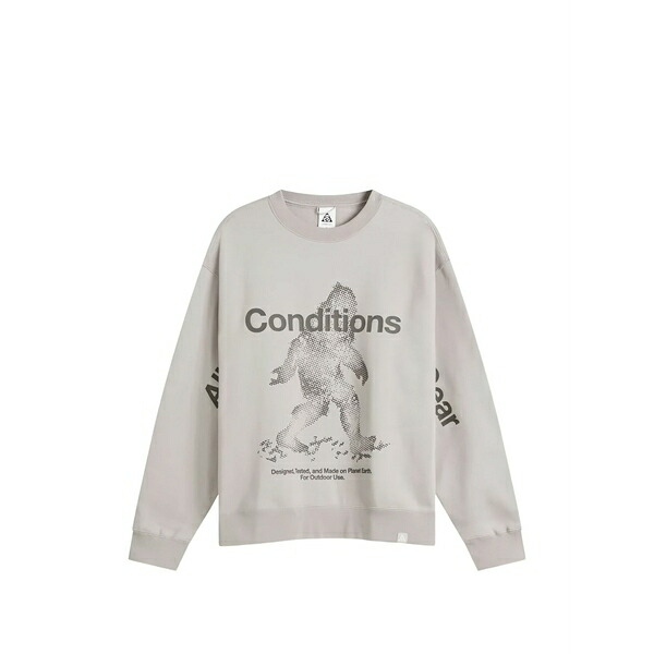 ナイキ メンズ 編み物\u0026プルオーバー アウター Graphic-print sweatshirt Grey